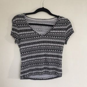 Aztec Pattern Tee/Crop top